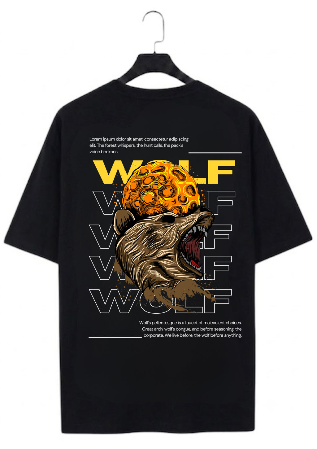 Wolf Oversized Graphic T-Shirt – Premium Cotton | Unisex