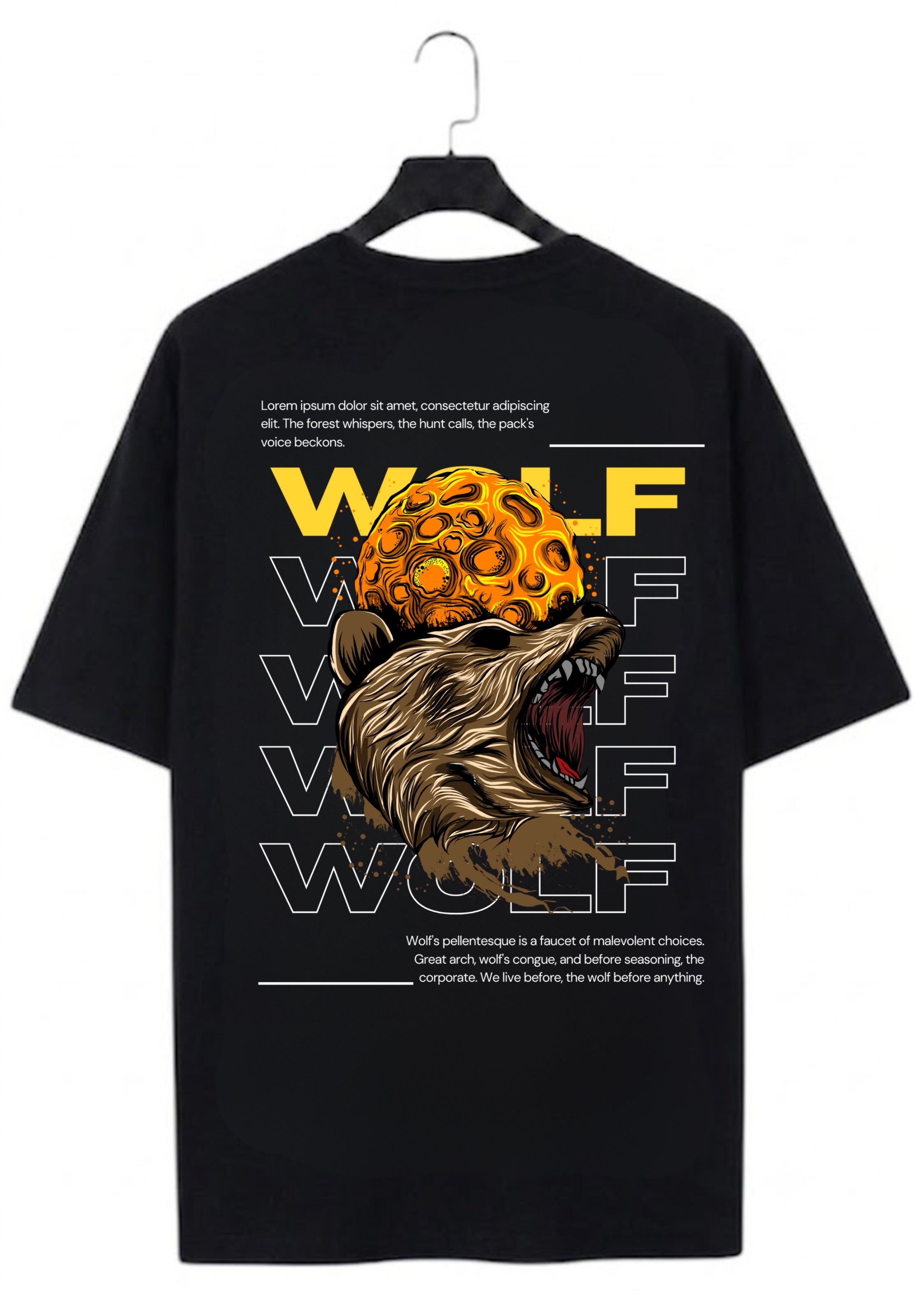 Wolf Oversized Graphic T-Shirt – Premium Cotton | Unisex