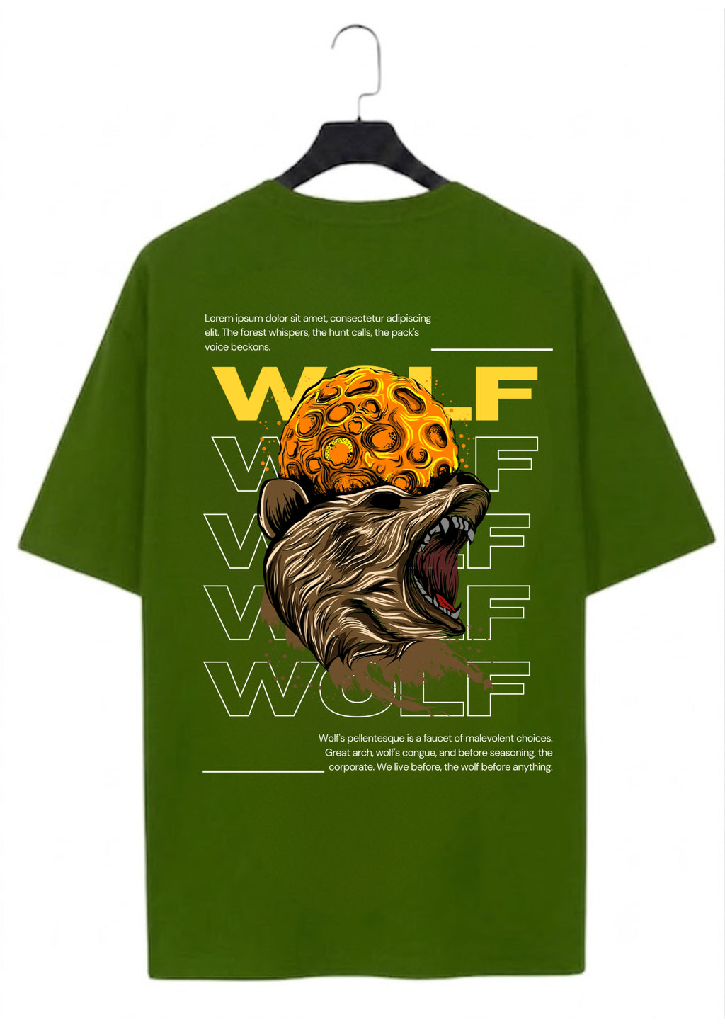 Wolf Oversized Graphic T-Shirt – Premium Cotton | Unisex