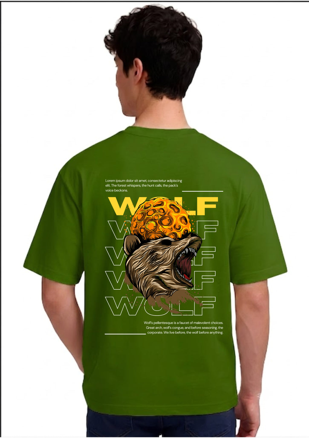 Wolf Oversized Graphic T-Shirt – Premium Cotton | Unisex