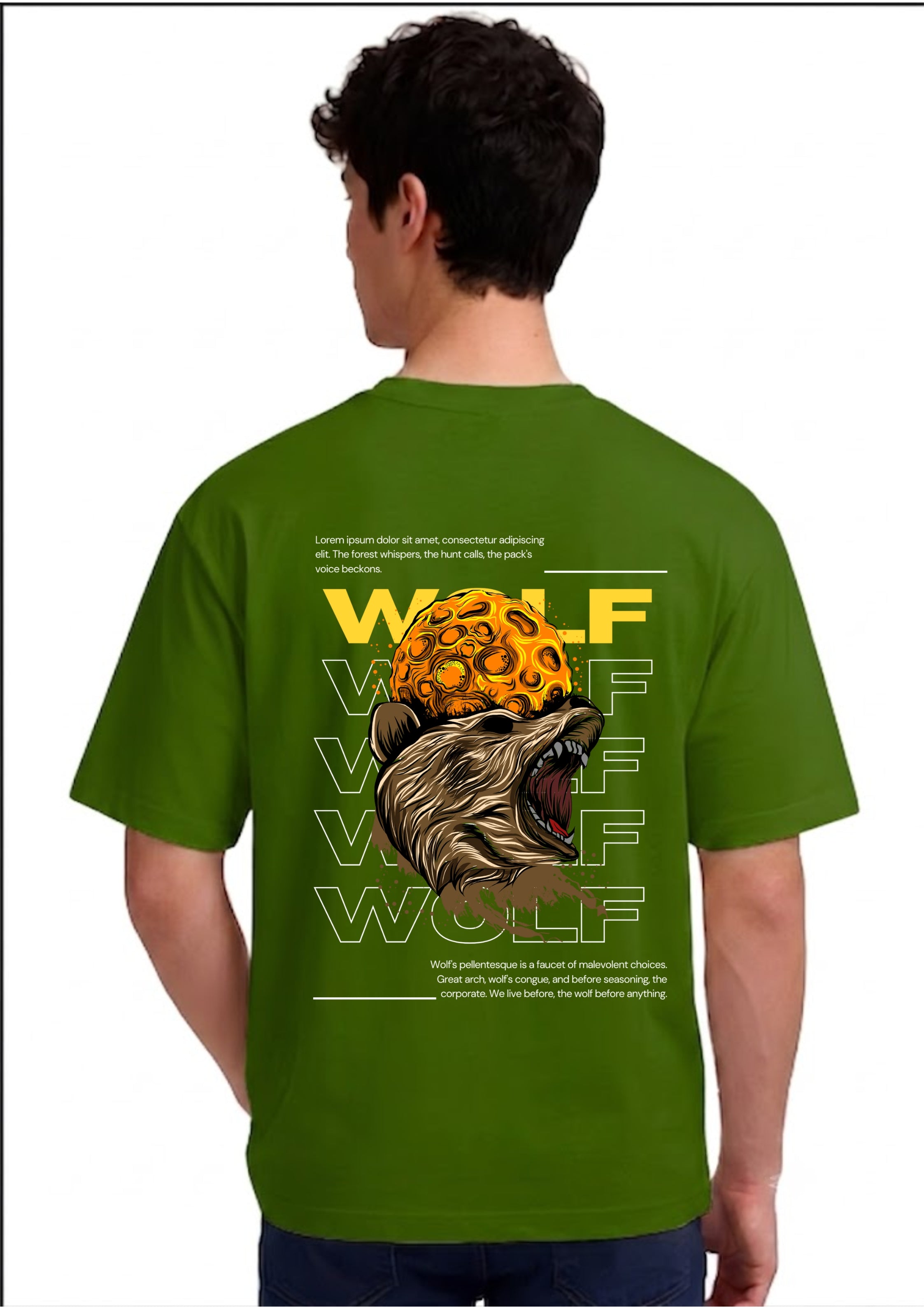 Wolf Oversized Graphic T-Shirt – Premium Cotton | Unisex