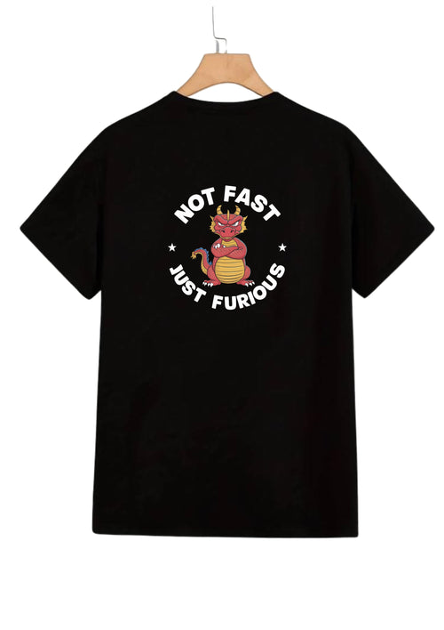 Not Fast, Just Furious Oversized Graphic T-Shirt