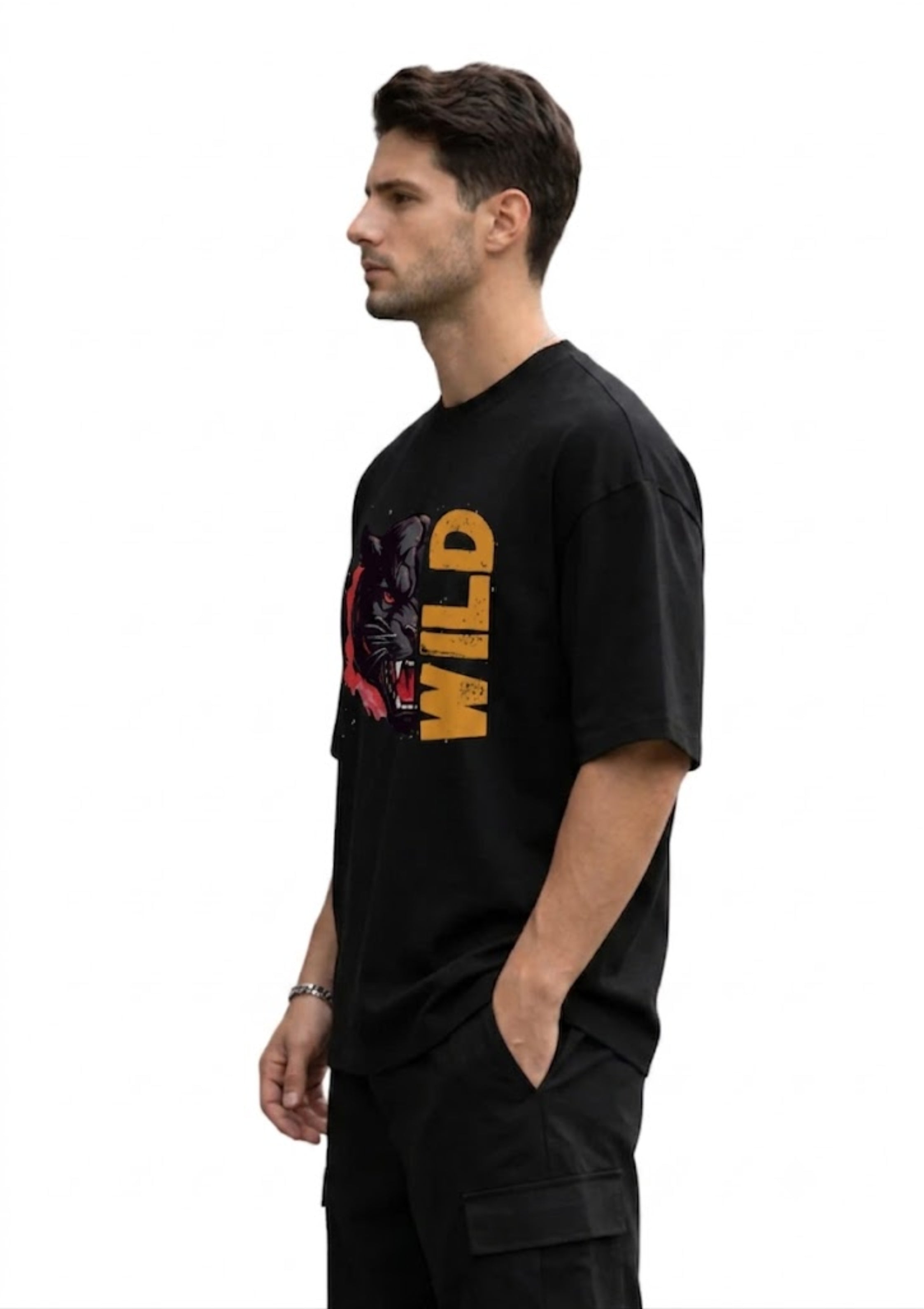 Wild Panther Oversized Graphic T-Shirt