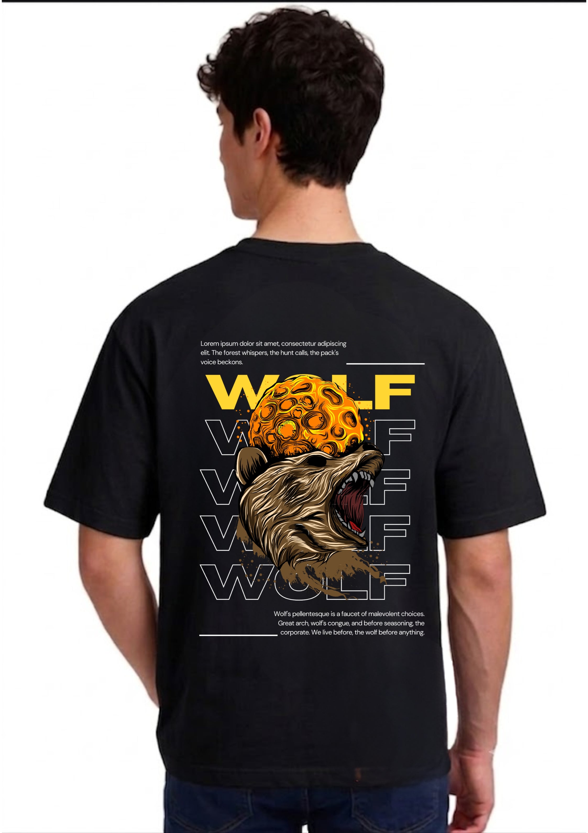 Wolf Oversized Graphic T-Shirt – Premium Cotton | Unisex